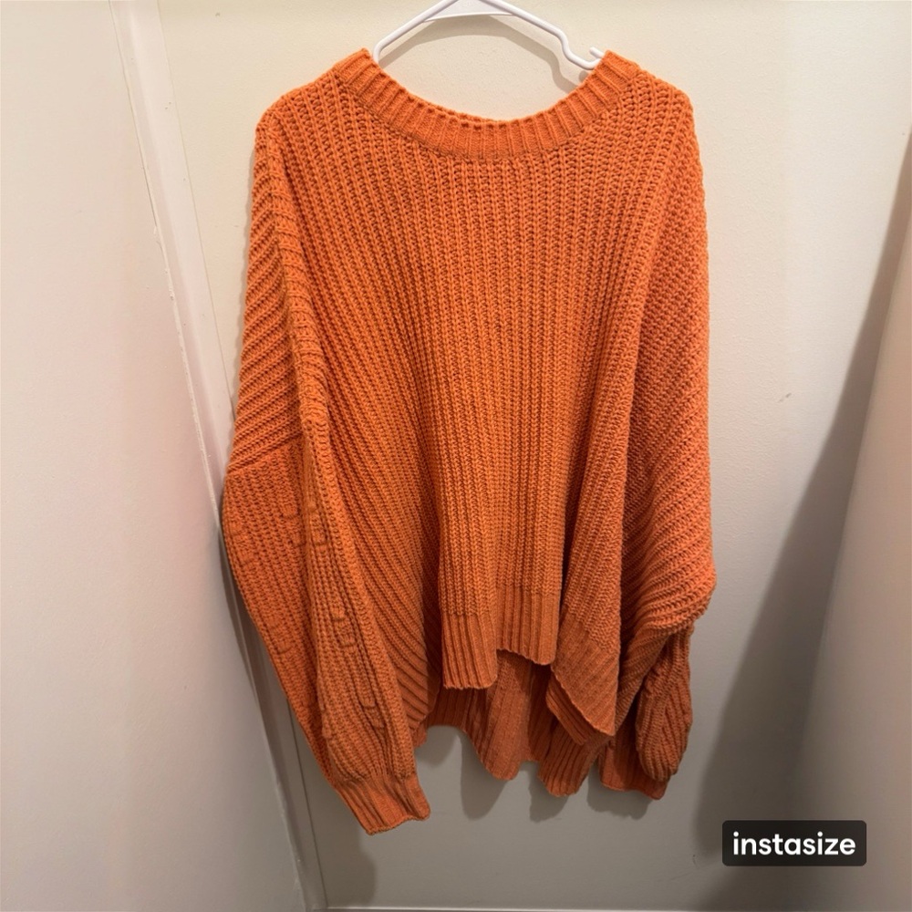 Cozy Orange Knit Sweater